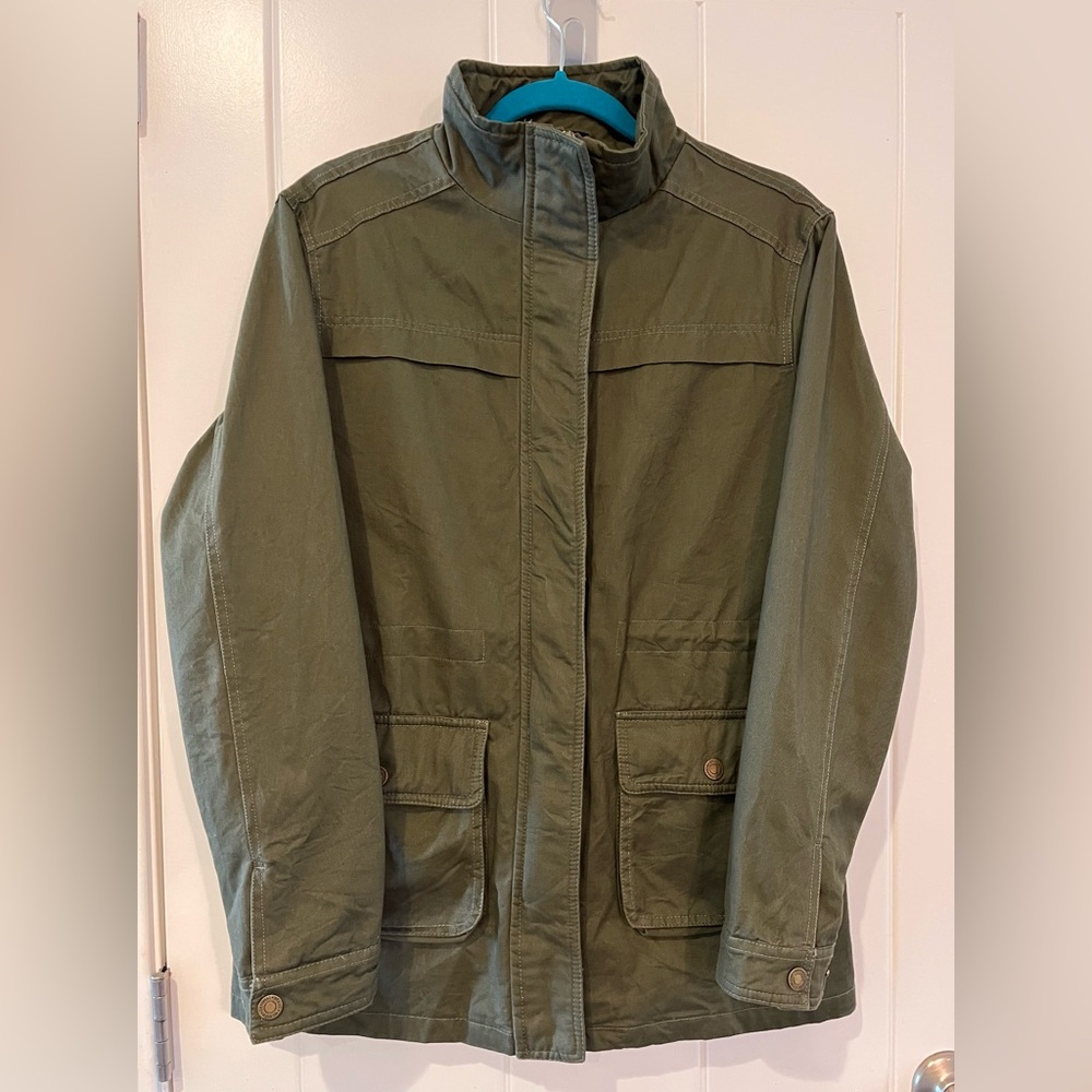 WenVen Women's Casual Military Jacket Stand Collar Utility Anorak Coat